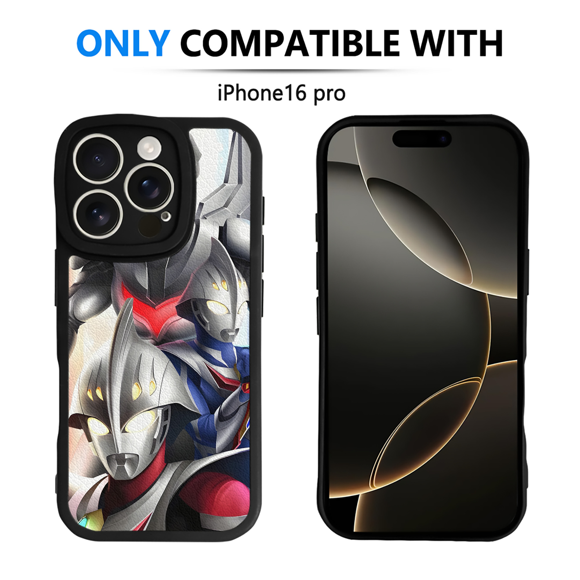 （画像用） ウルトラマン Ultraman 【iPhone 16シリーズ対応】シリコンスマホケース（レザー調） 材質：シリコン